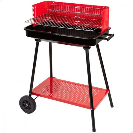 Szén barbecue kerekekkel Aktive Acél Műanyag Zománcozott fém 66 x 85 x 44 cm Piros MOST 47914 HELYETT 31971 Ft-ért!