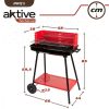 Szén barbecue kerekekkel Aktive Acél Műanyag Zománcozott fém 66 x 85 x 44 cm Piros MOST 47914 HELYETT 31971 Ft-ért!