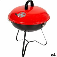   Hordozható grill Aktive Zománcozott fém Ø 36 cm 36 x 44 x 36 cm (4 egység) Piros MOST 86469 HELYETT 48192 Ft-ért!