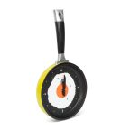 Konyhai serpenyő falióra - tükörtojással - sárga Konyhai serpenyő falióra - tükörtojással - sárga